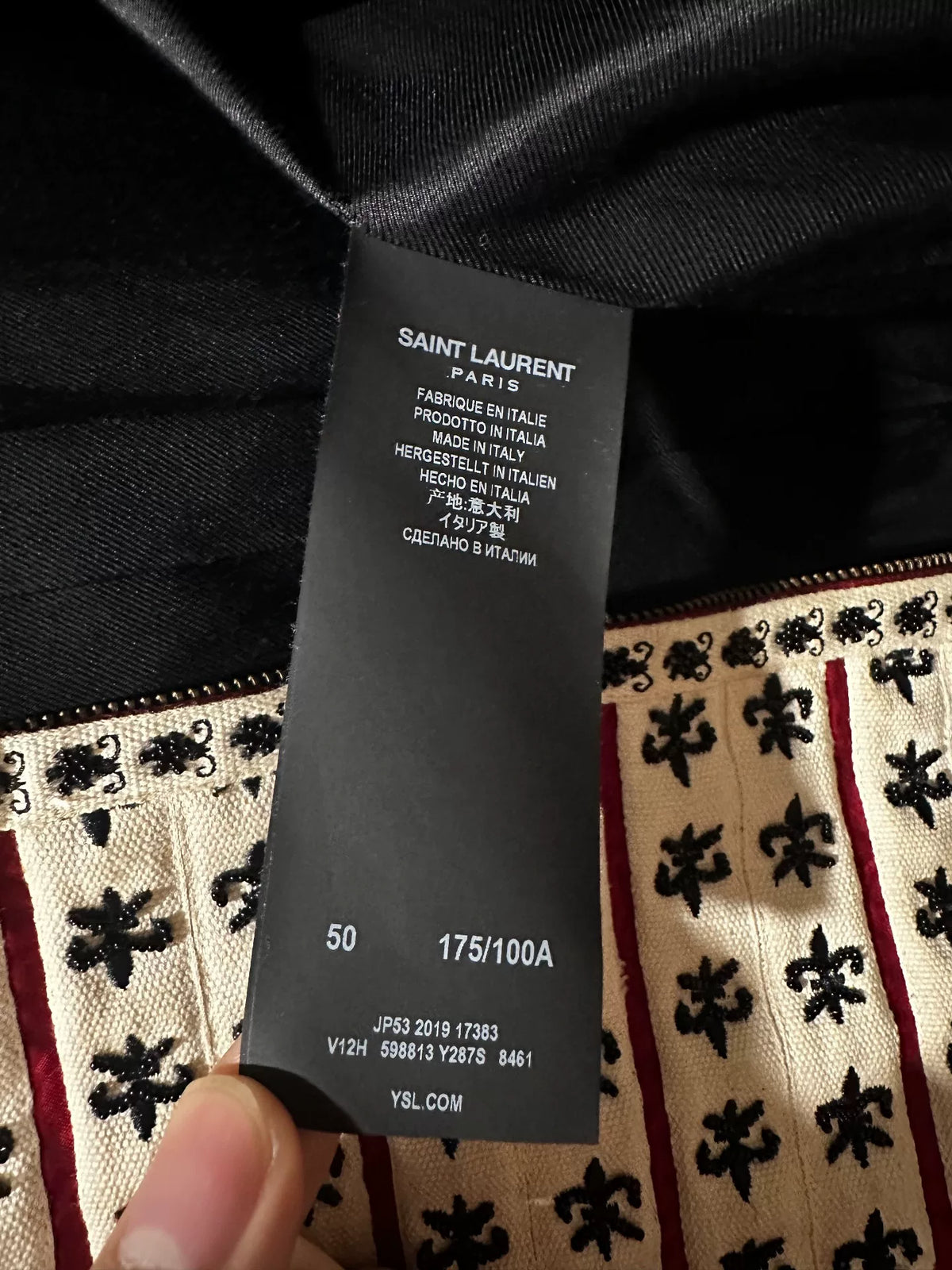 Saint Laurent Red Court Silk Jacket