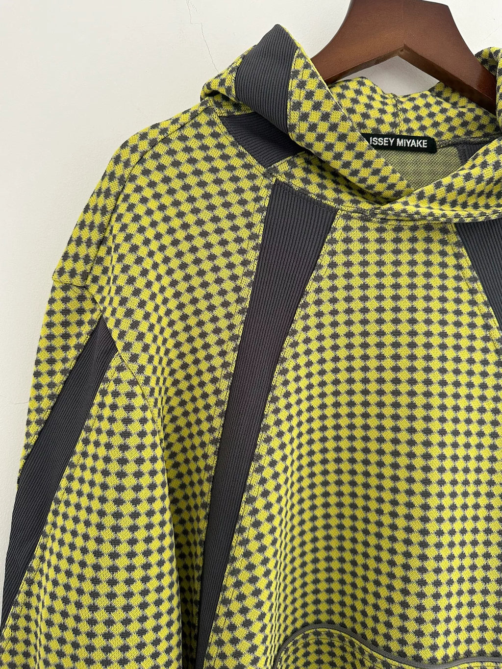 Issey Miyake mainline green plaid pullover sweatshirt