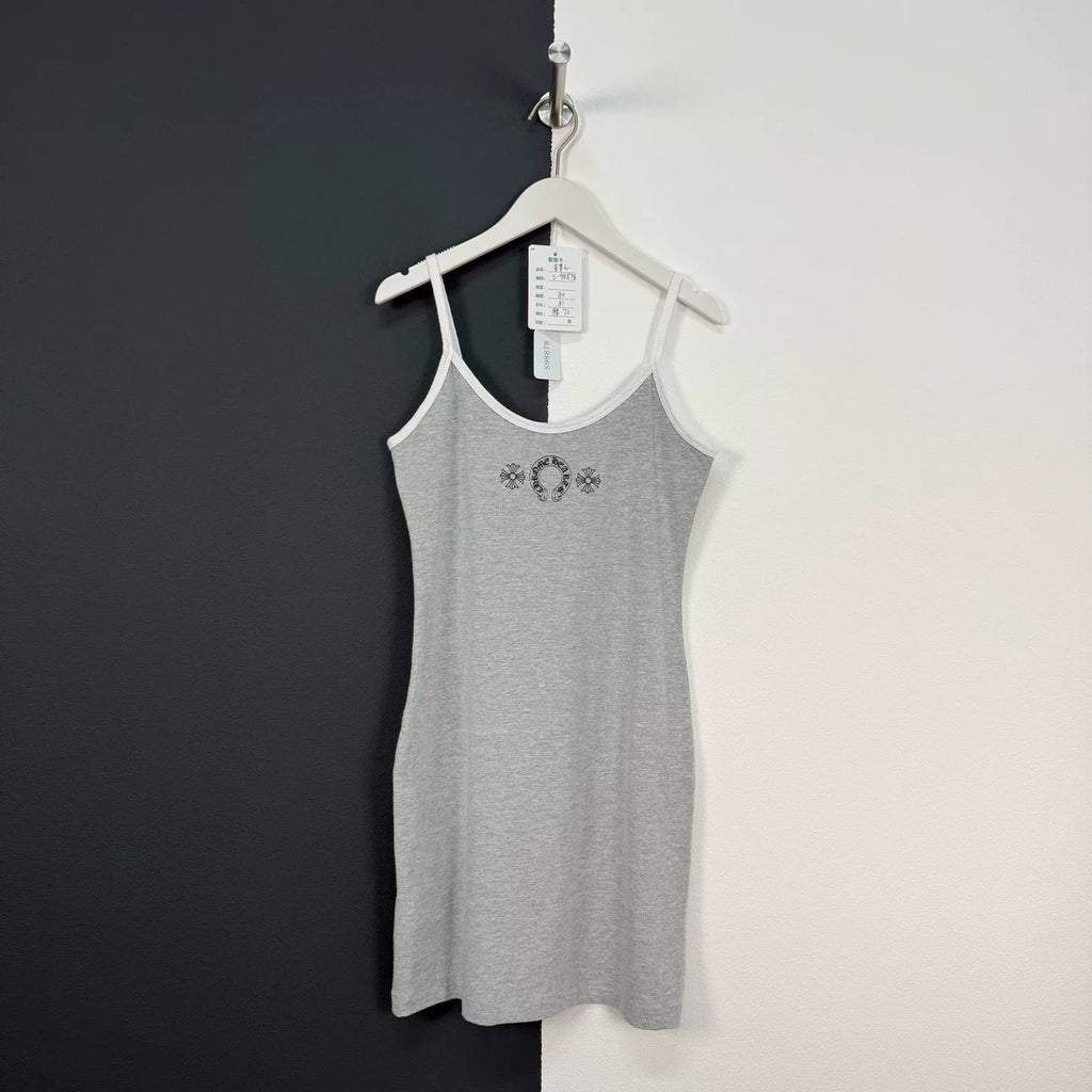 Chrome Hearts Gray Horseshoe Strap Dress