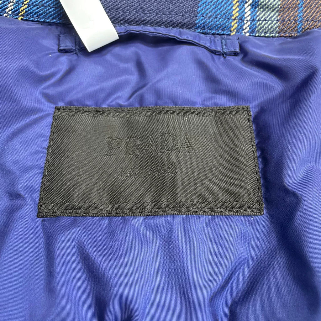 Prada Plaid Wool Cotton Coat