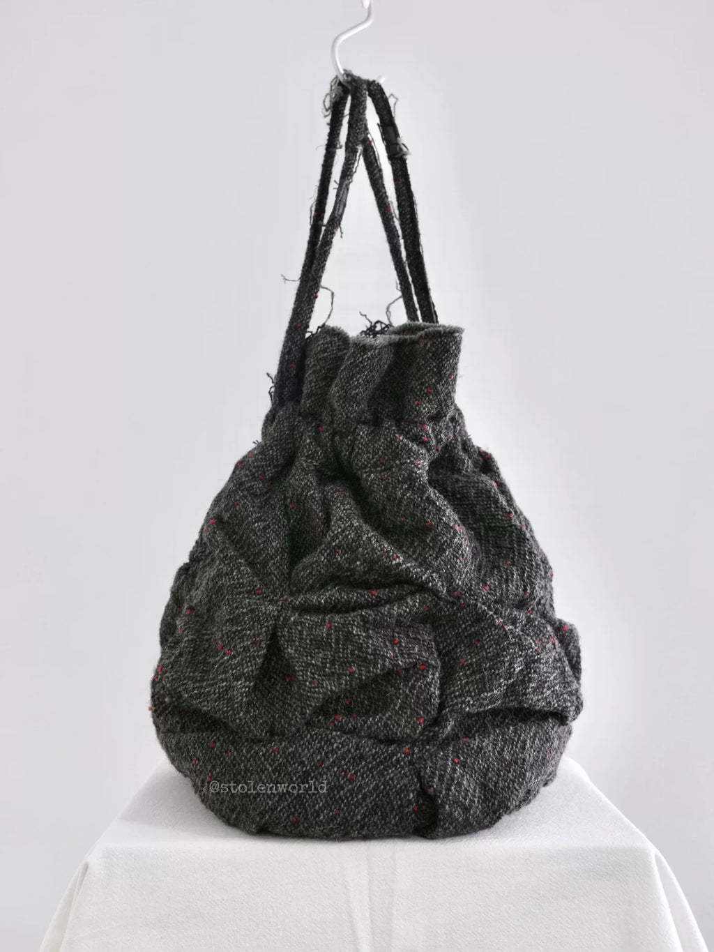 Junya Watanabe Pleated Drawstring Mini Round Bag - Devines