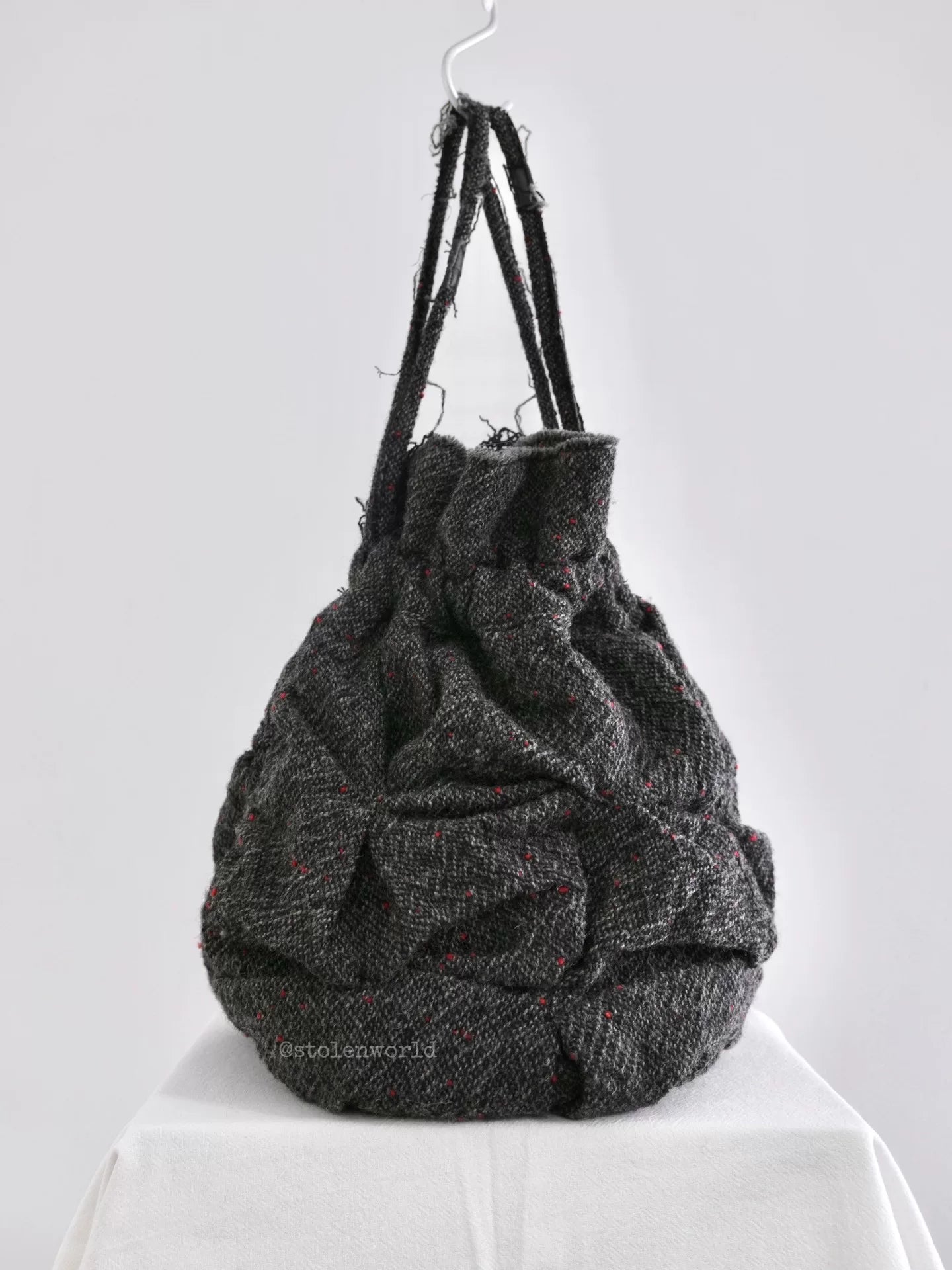 Junya Watanabe Pleated Drawstring Mini Round Bag - Devines