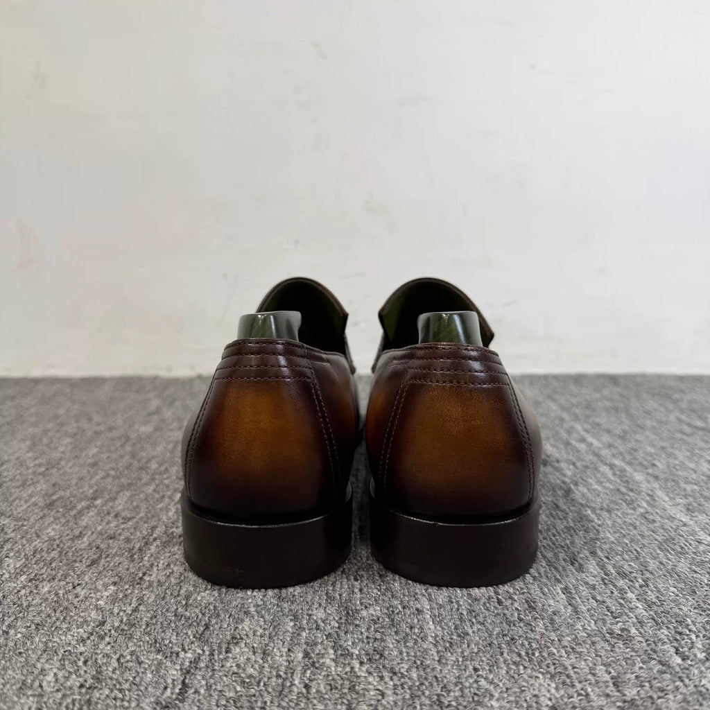 Berluti Hand‑Dyed Leather Loafers