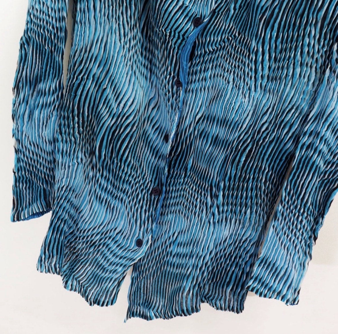 Issey Miyake Wave Double-Sided Pleated Shirt