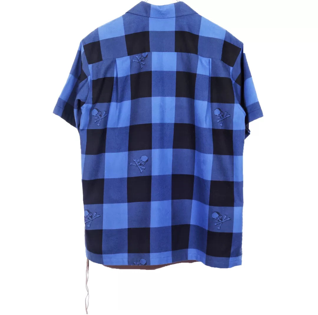 Mastermind Japan Short Sleeve Mainline 20SS Blue Black Plaid Shirt