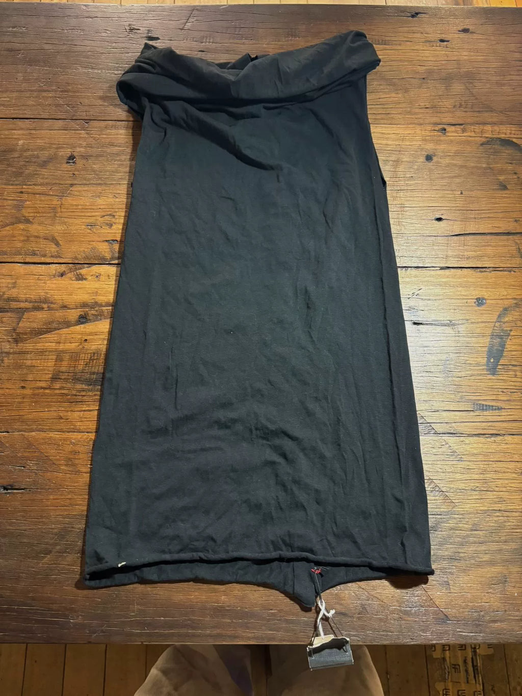 M.A+ SS17 Black Hooded Long Cotton Dress