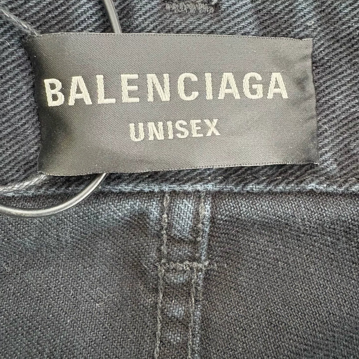 Balenciaga Washed Distressed Patched Denim Pants