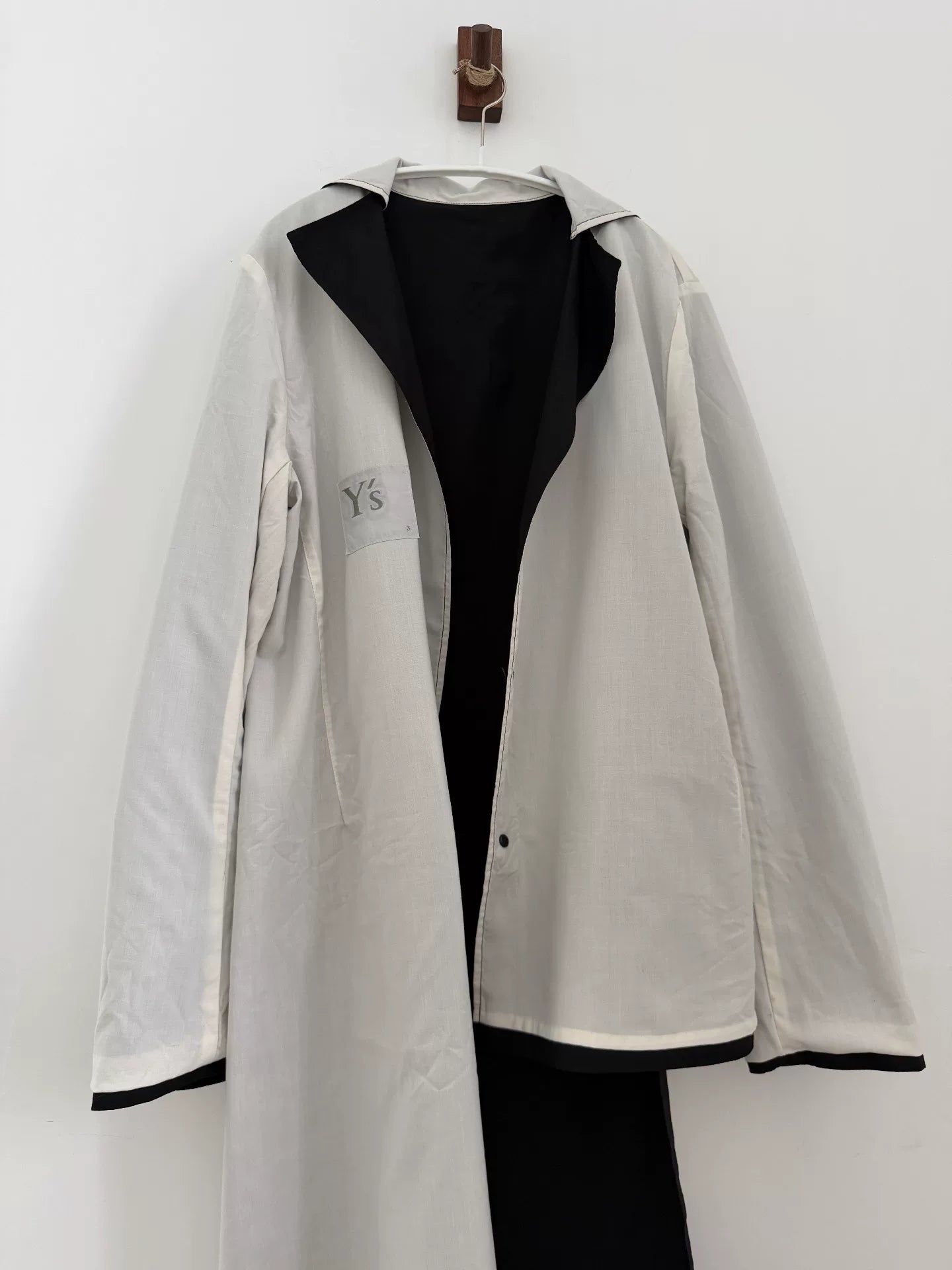 Yohji Yamamoto Y's Cotton Asymmetric Trench Coat - Devines