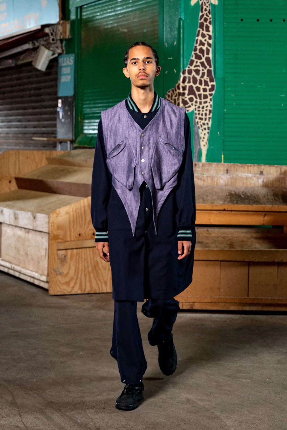 Kiko Kostadinov SS22 Violet Torino Pocket Vest