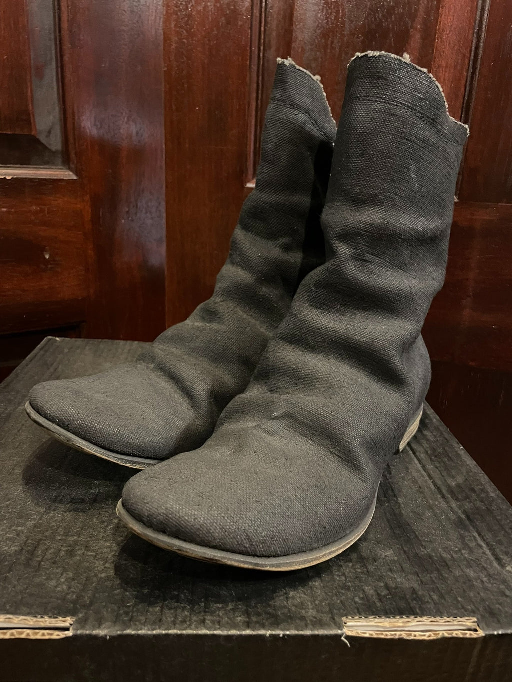 Layer-0 1.0H20B Sail Back Zip Black Royal Sailcloth Boots