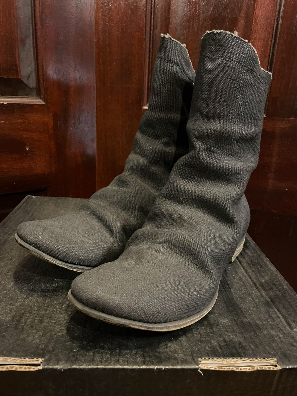 Layer-0 1.0H20B Sail Back Zip Black Royal Sailcloth Boots