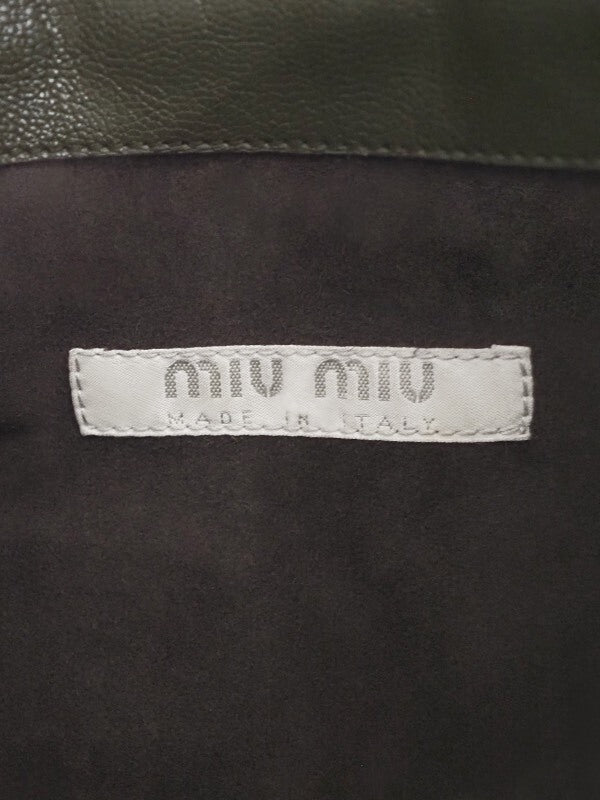Miu Miu 1999s Leather Buckle Mesh Crossbody Bag