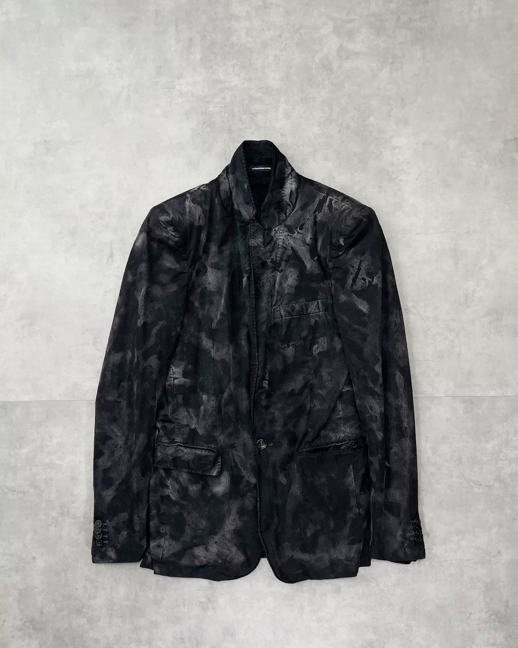 2010s Nicolas Andreas Charcoal Grey Tie-Dye Jacket