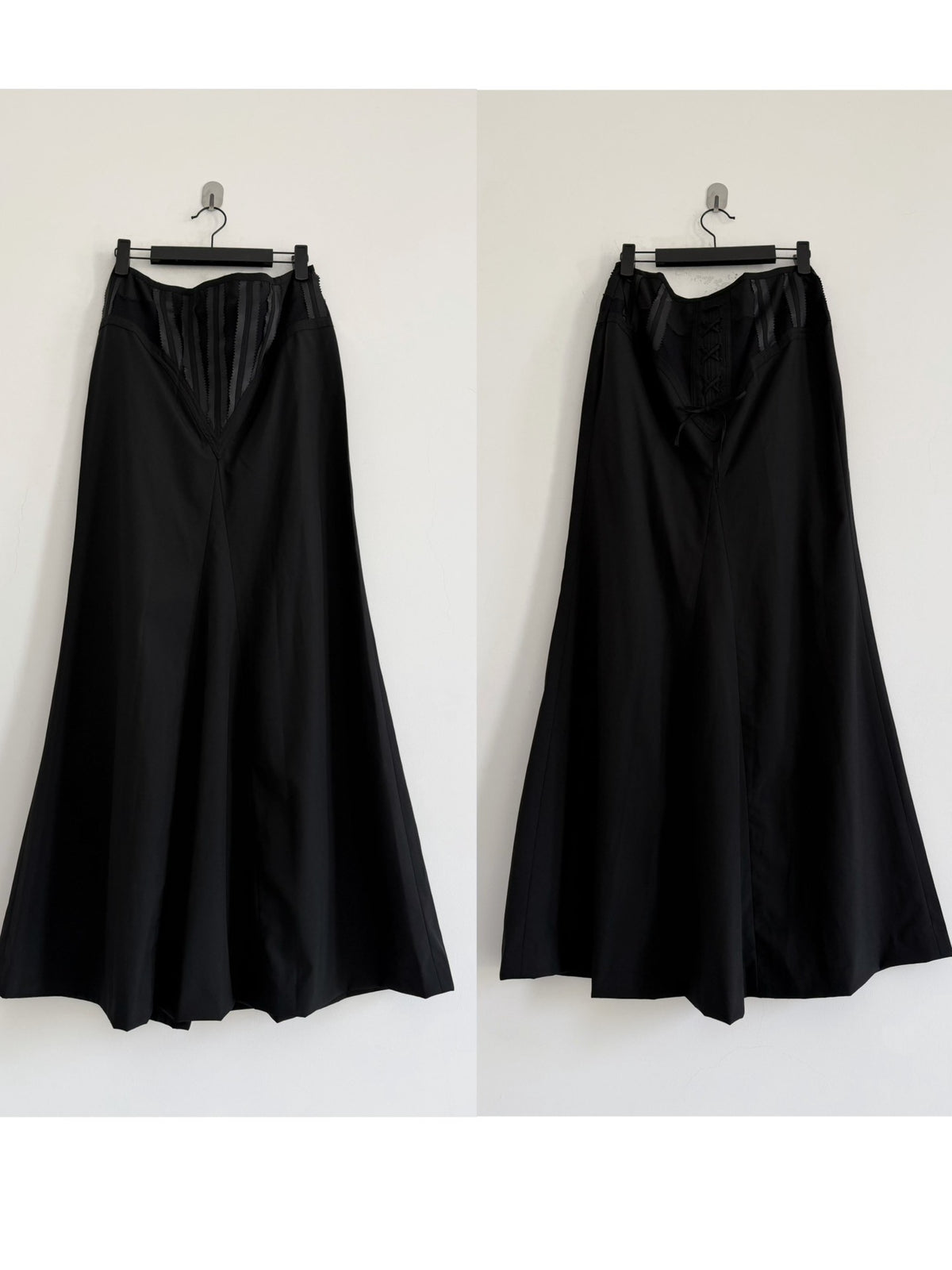Jean Paul Gaultier Midi vintage tie-back fishtail skirt
