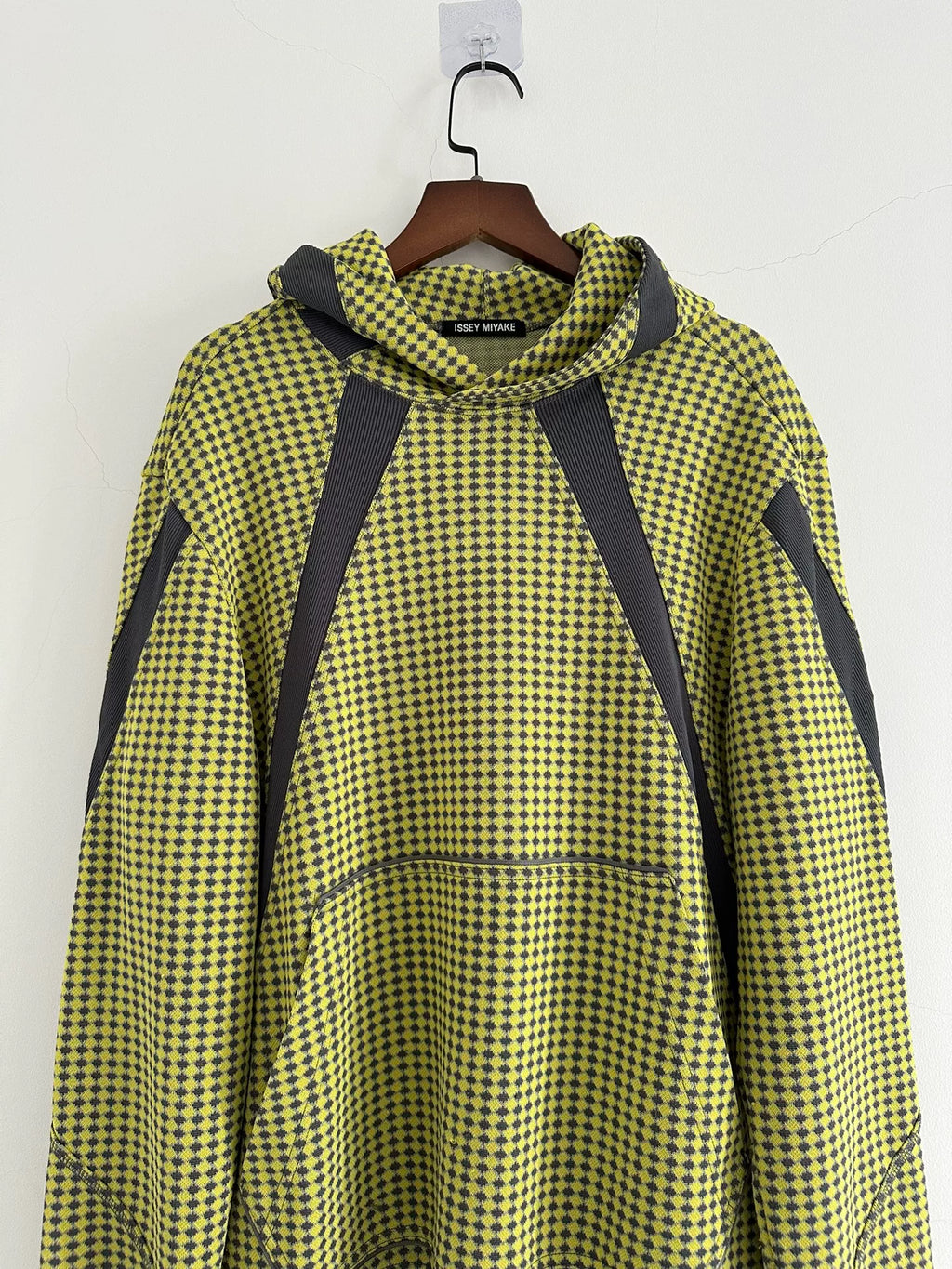 Issey Miyake mainline green plaid pullover sweatshirt