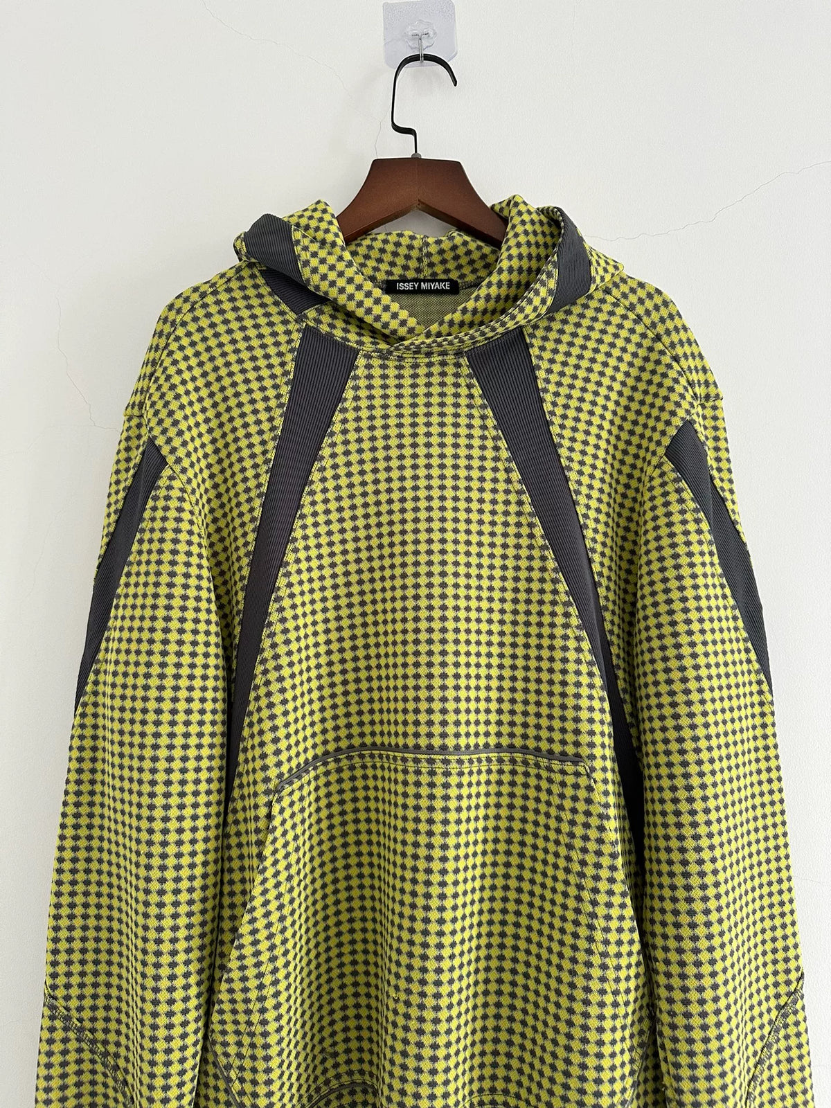Issey Miyake mainline green plaid pullover sweatshirt