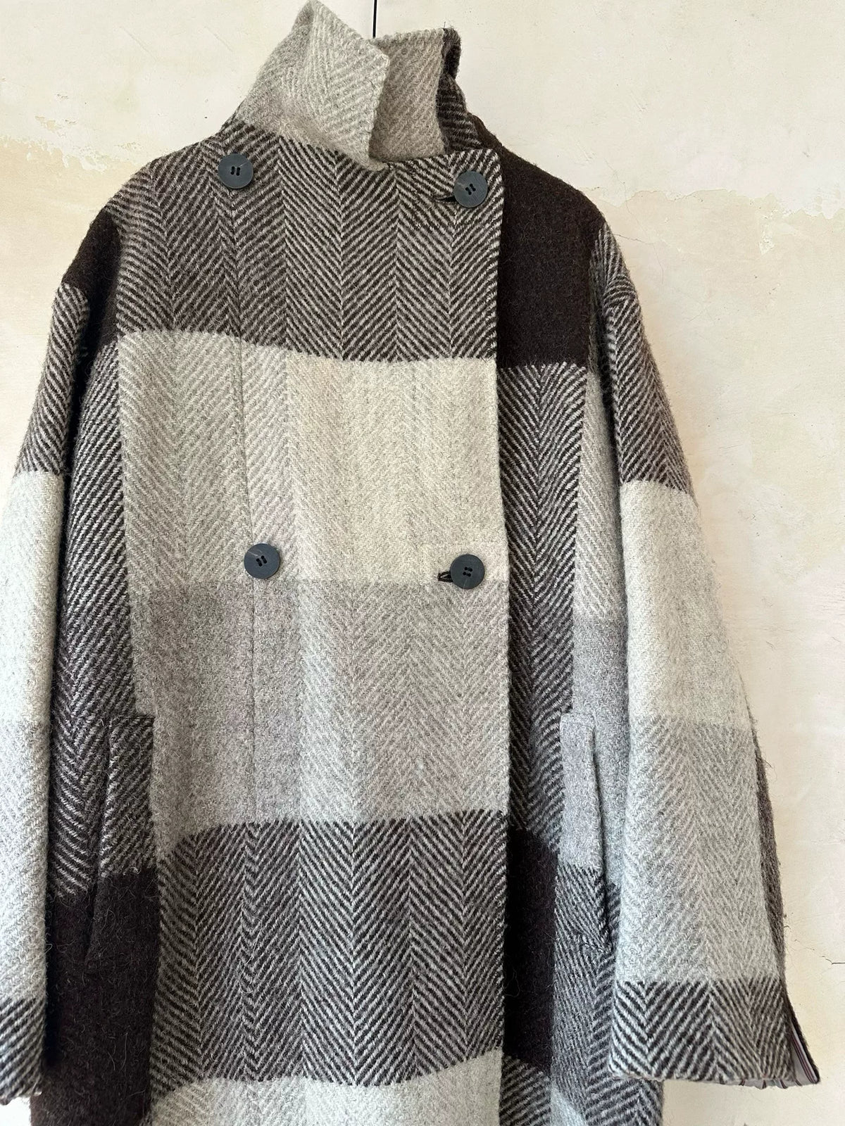 Issey Miyake 1997 Plaid Jacket Wool Coat