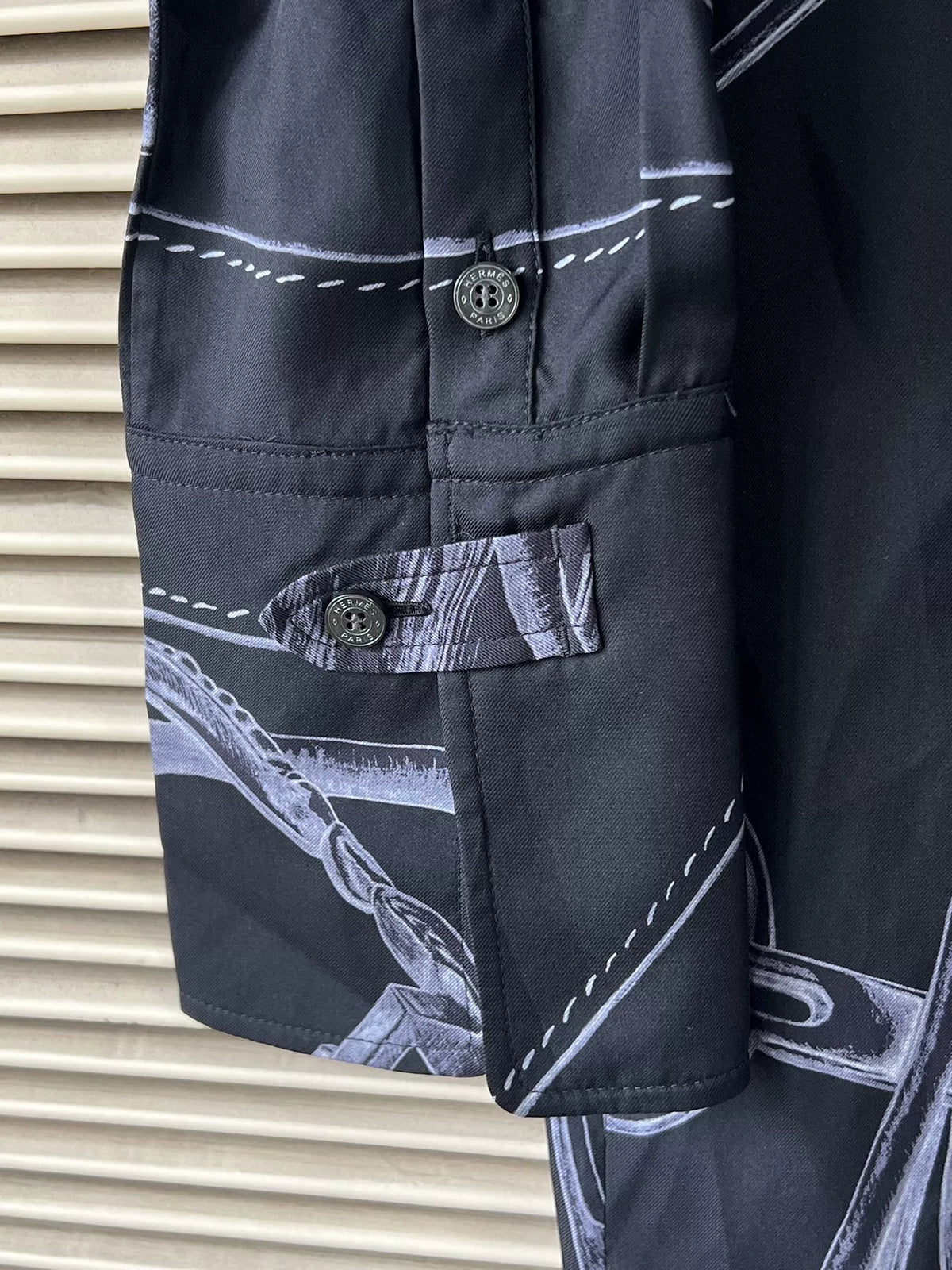 Hermes Silk Equestrian Print Shirt