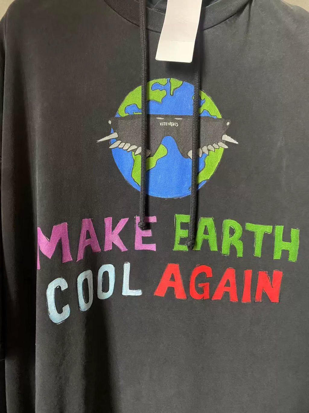 Vetements "Protect the Earth" double-layer hoodie