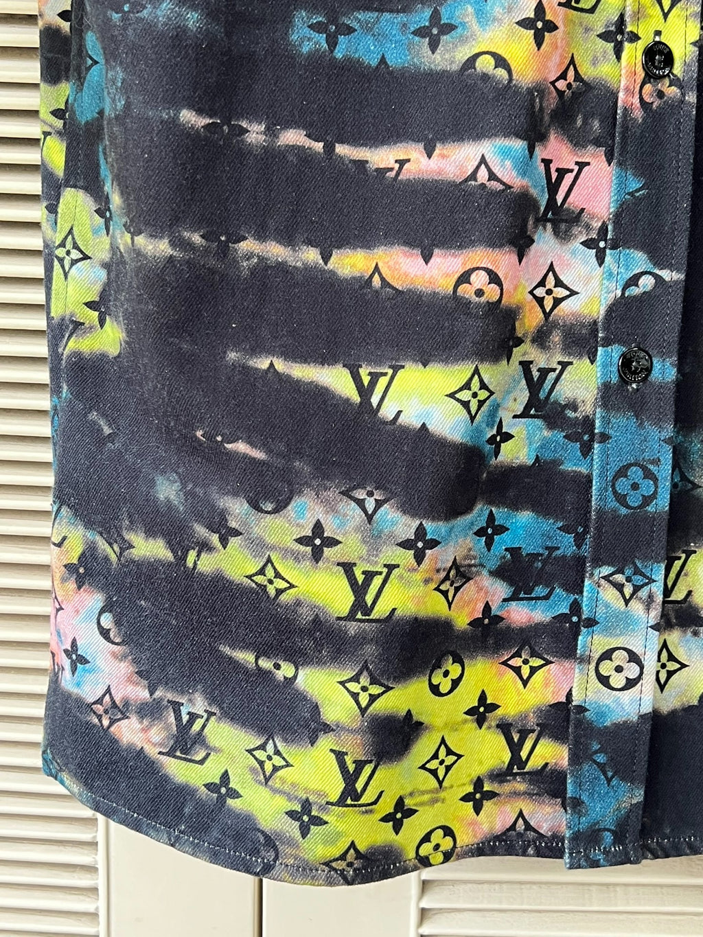 Louis Vuitton Iridescent Laser Monogram Denim Shirt