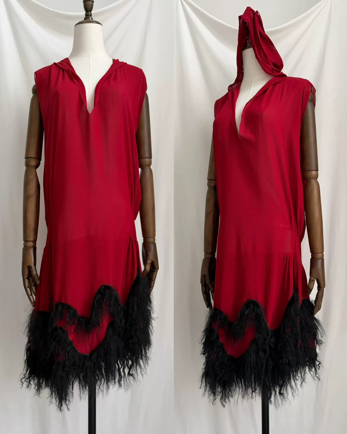 Jean Paul Gaultier Runway Fuzzy Silk Dress