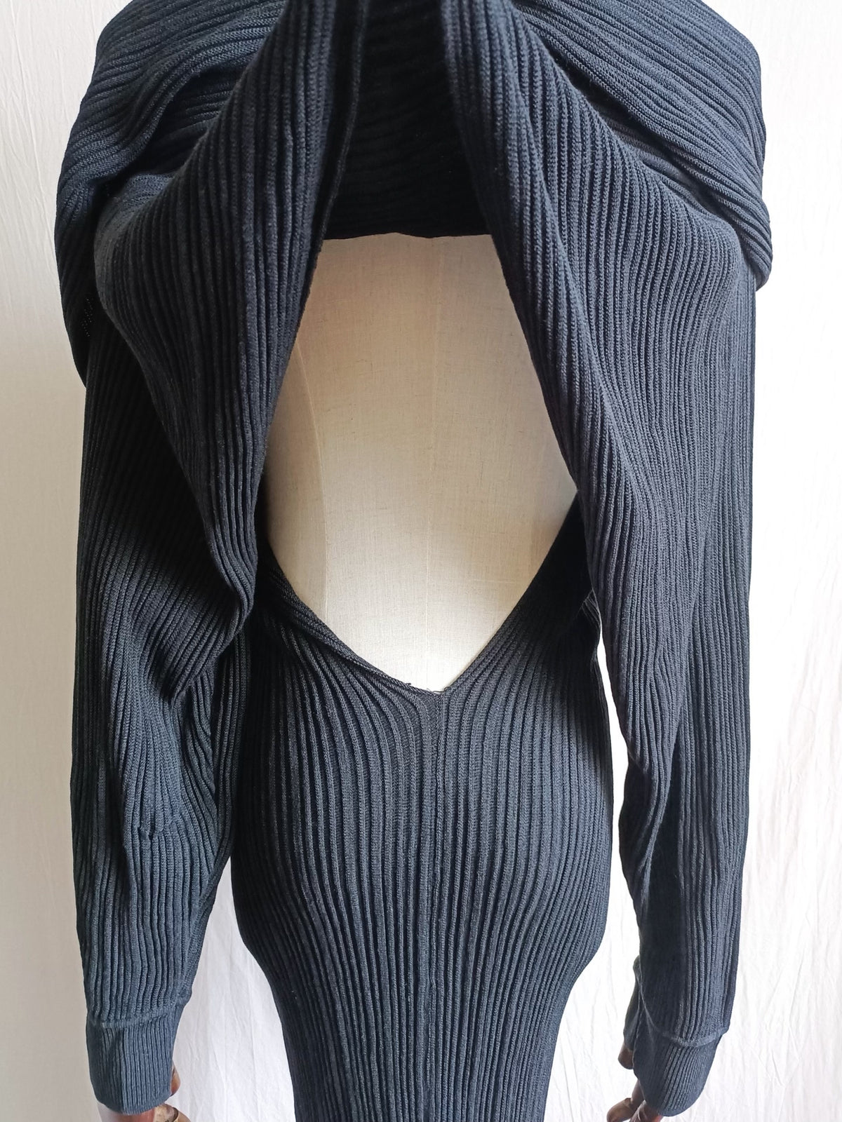 Issey Miyake 1980s Deconstructed Knit Mainline Top