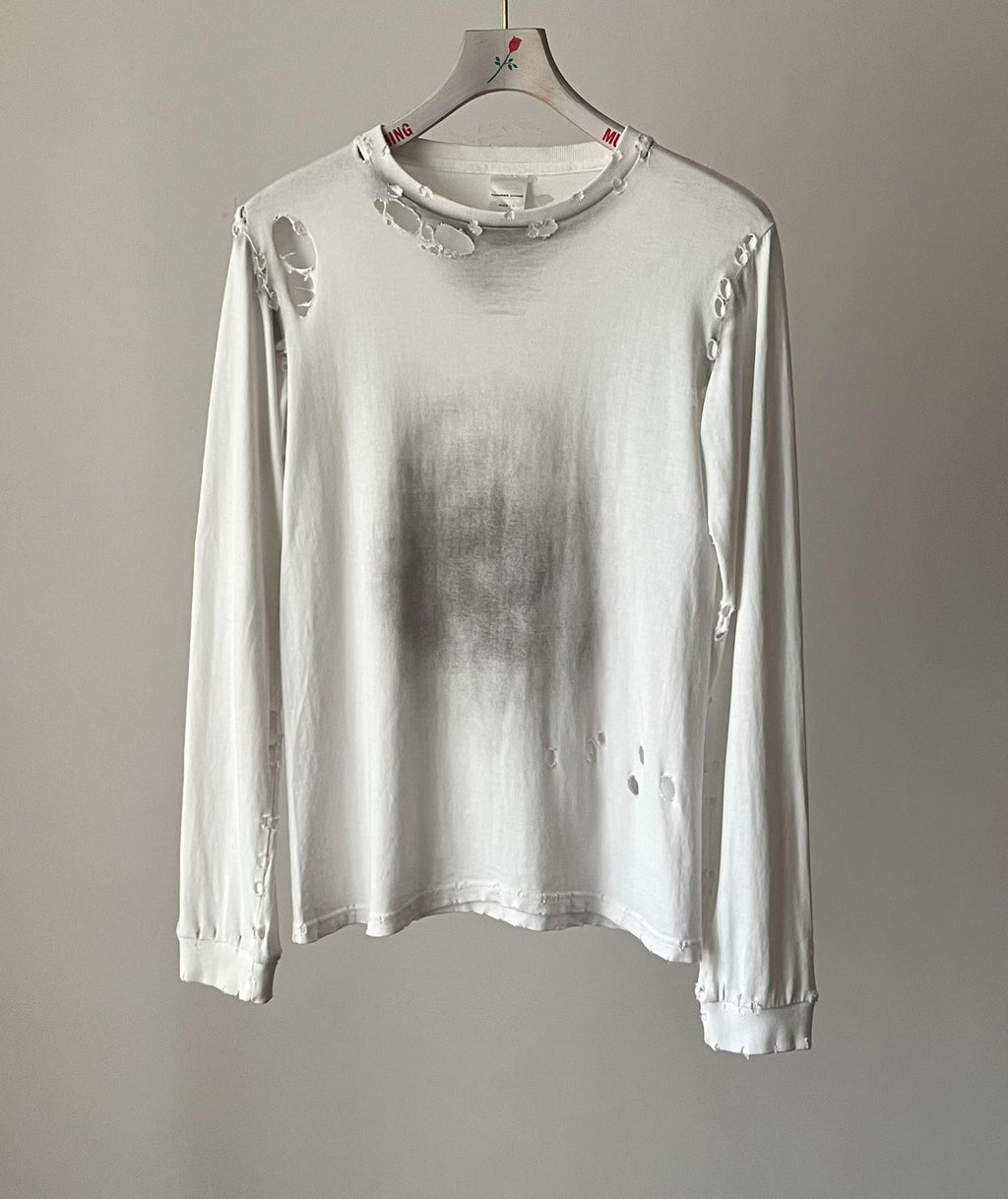 Number (N)ine 2002SS MODERN AGE Distressed Waffle Long Sleeve Shirt