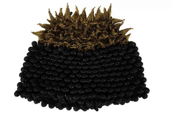 Issey Miyake Vintage Gold Thread Pleated Top