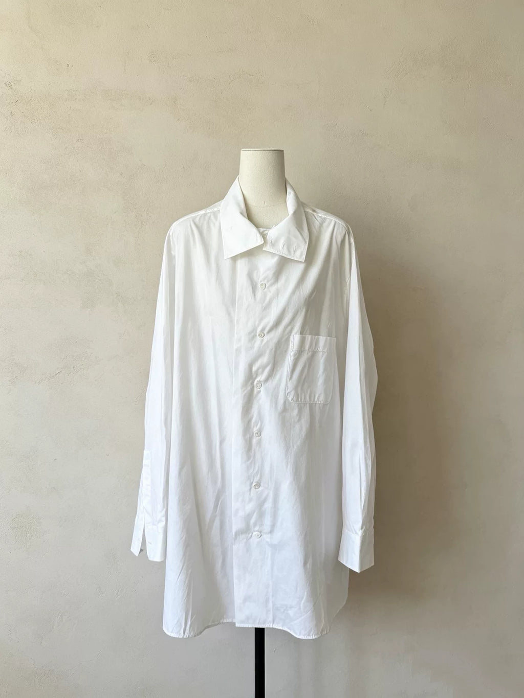 Yohji Yamamoto Stand-Collar Cotton Shirt