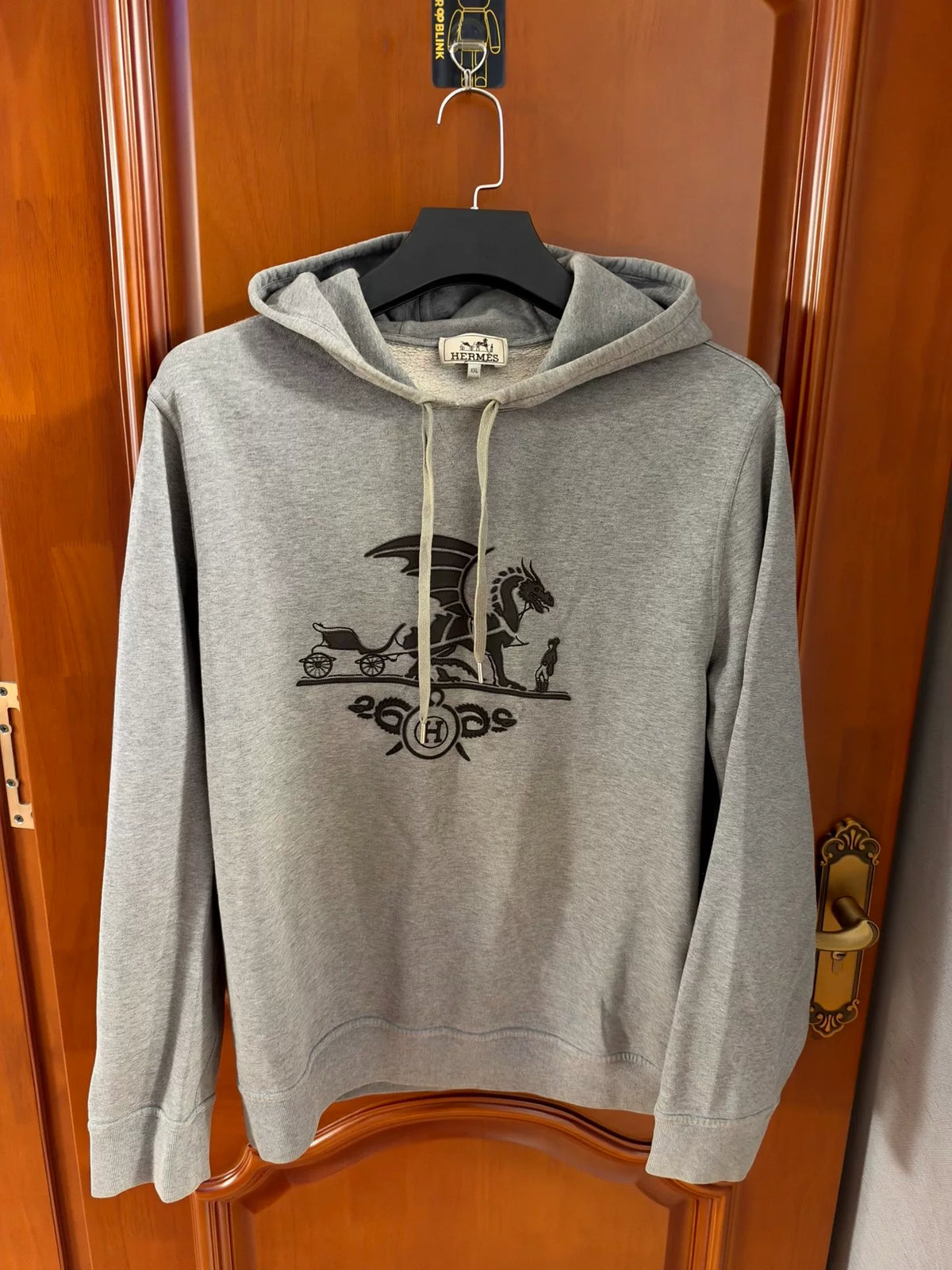 Hermès Grey Dragon Hooded Sweater