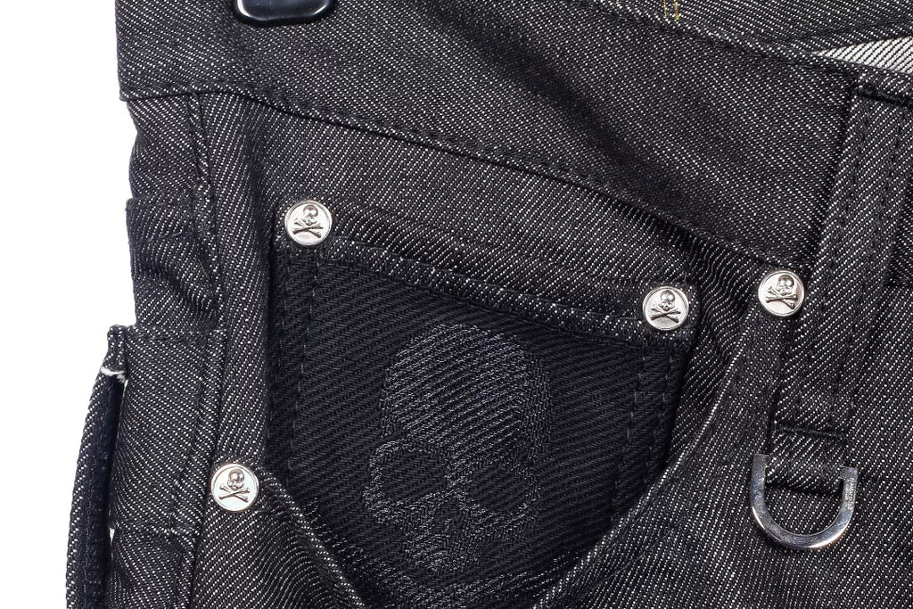Mastermind Japan Rhinestone Mainline 14SS Gold Isetan On Jeans