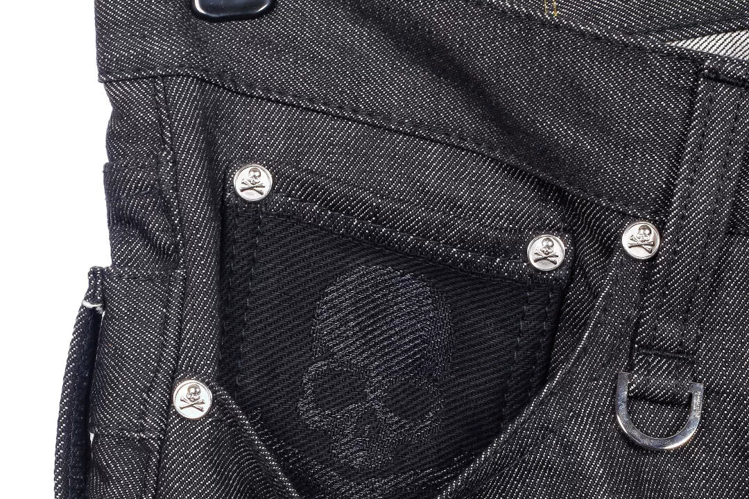 Mastermind Japan Rhinestone Mainline 14SS Gold Isetan On Jeans