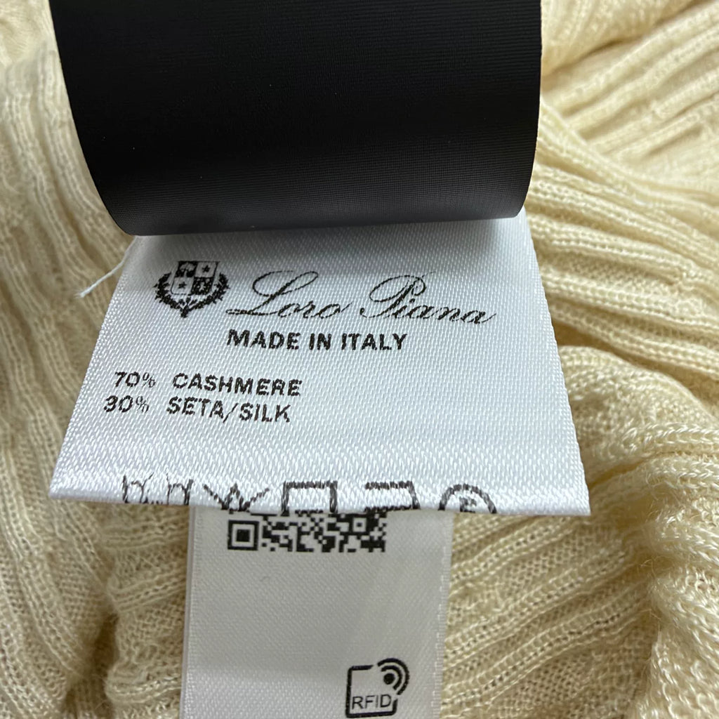 Loro Piana Cable Knit Short Sleeve Top
