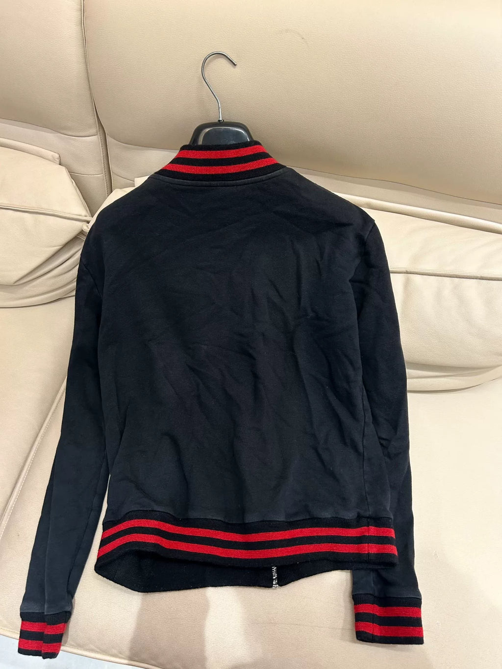Saint Laurent FW17 Red Black Color-Block Jacket
