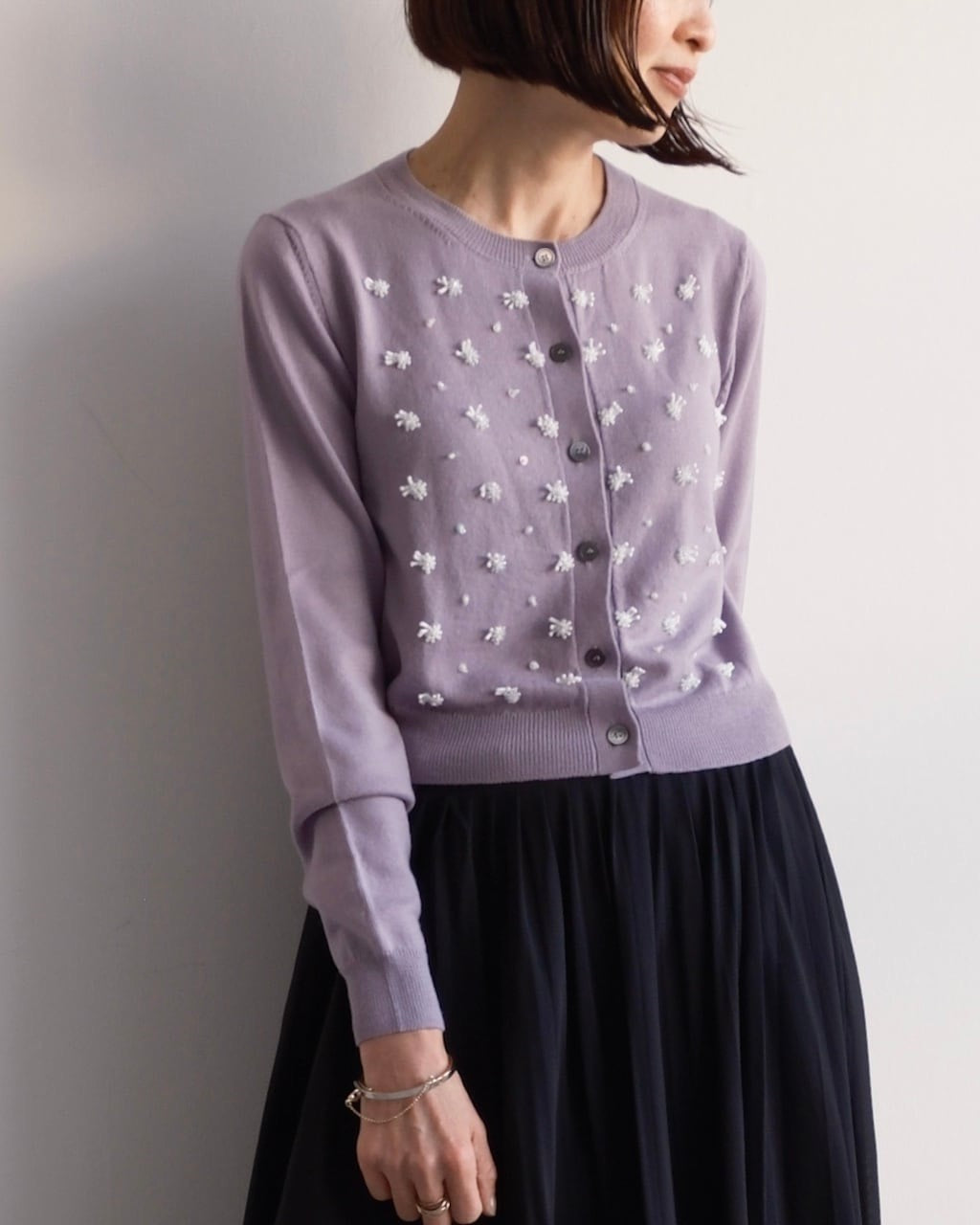 Miu Miu Beaded Wool Knit Sweater