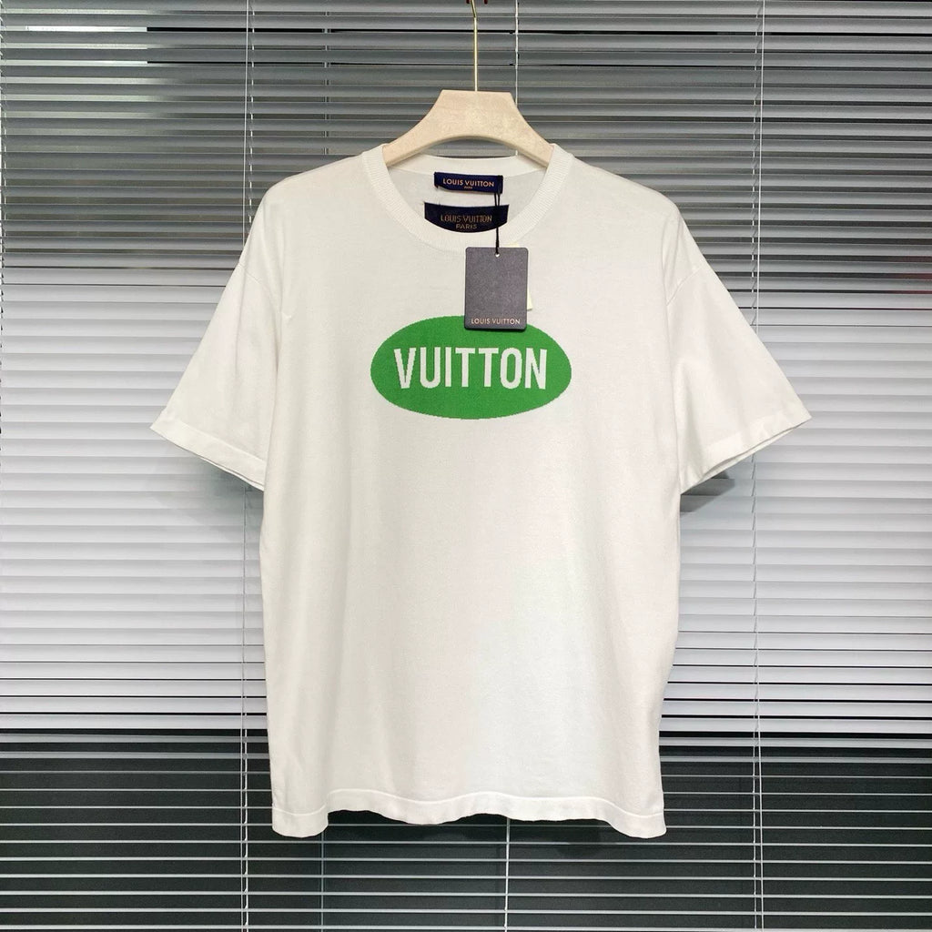 Louis Vuitton SS23 Knit Short Sleeve Logo White Shirt