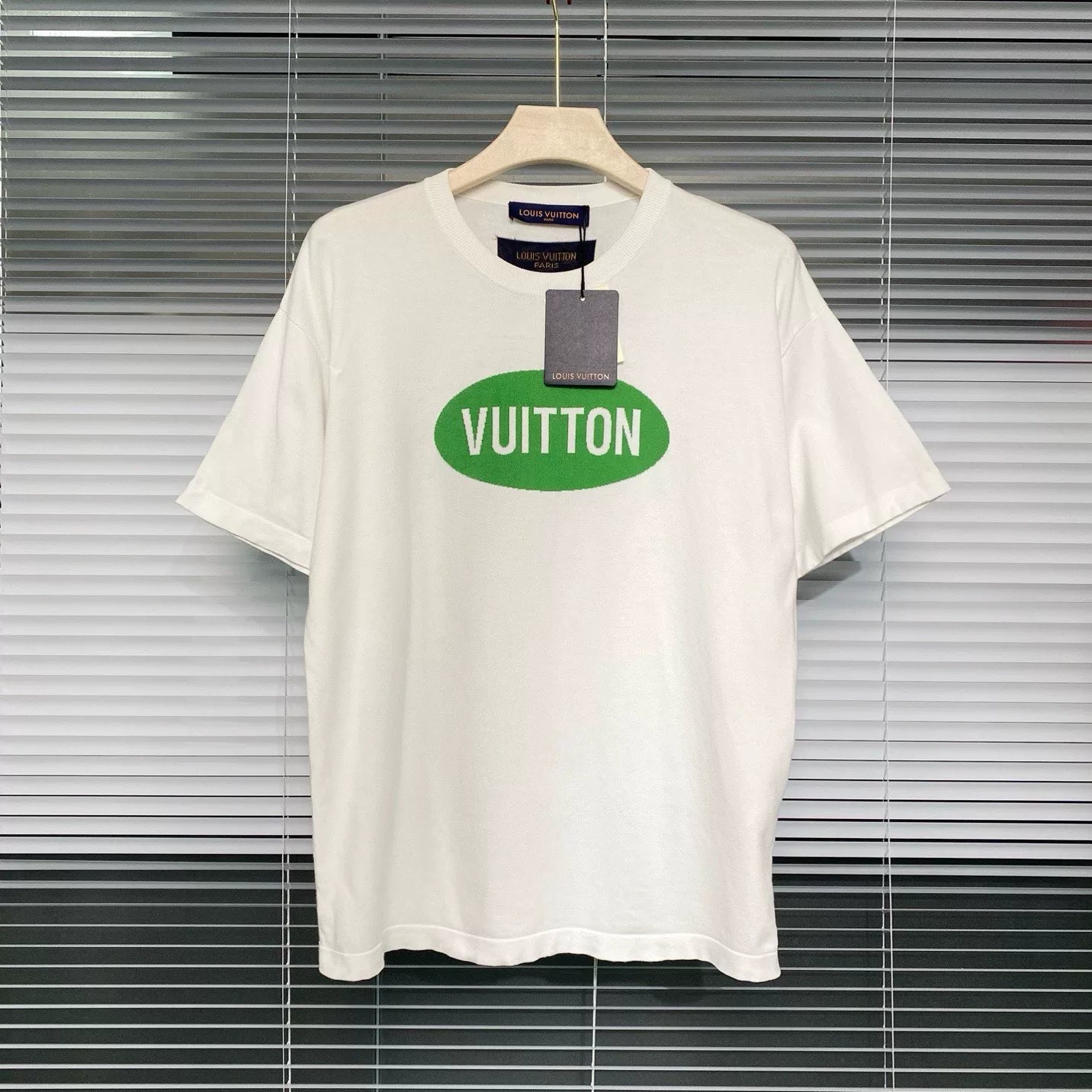 Louis Vuitton SS23 Knit Short Sleeve Logo White Shirt