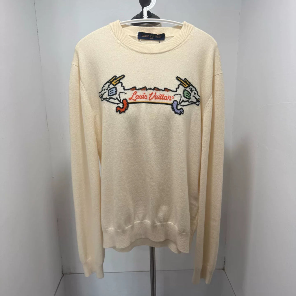 Louis Vuitton Dragon Embroidered Logo Sweater