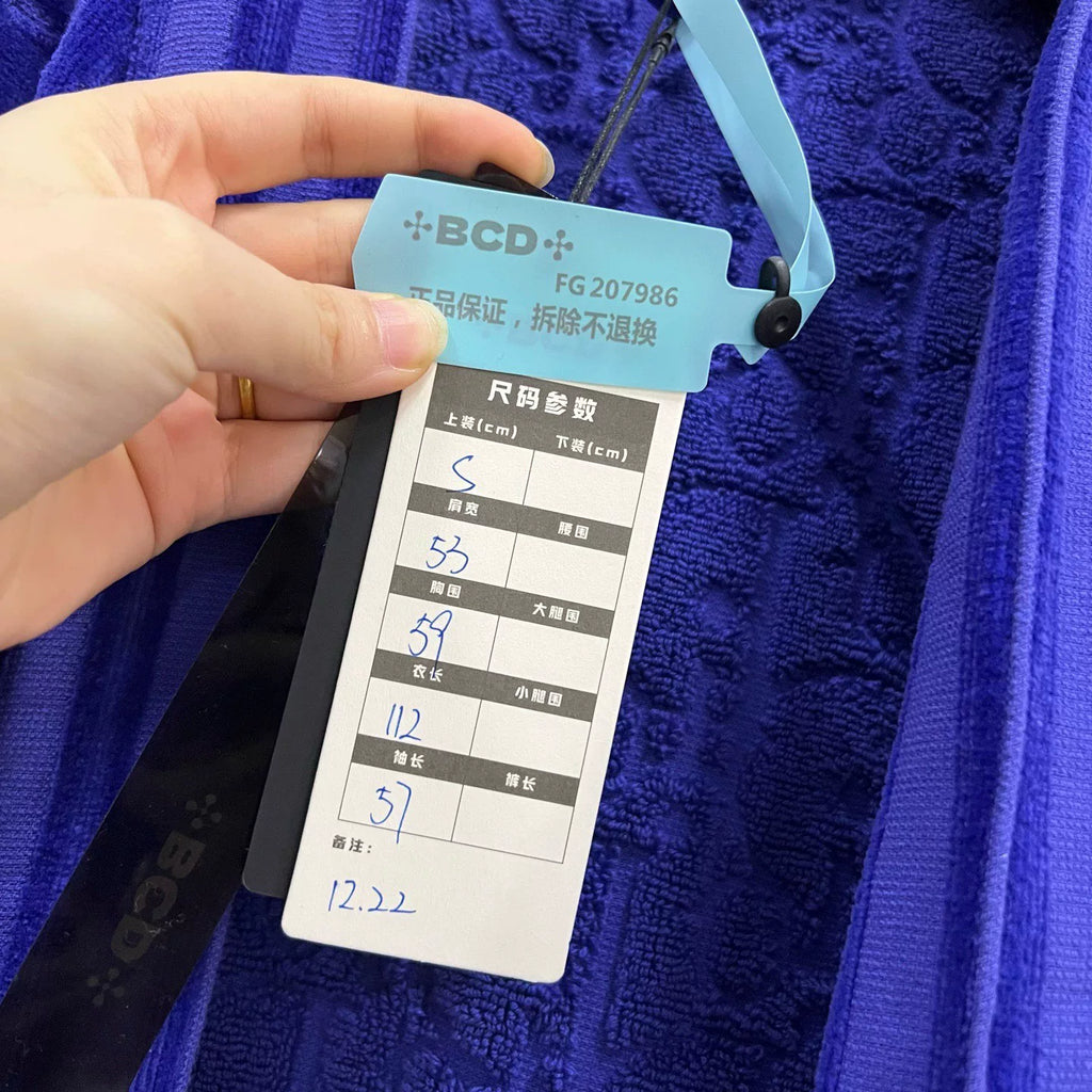 Dior purple letter print bathrobe