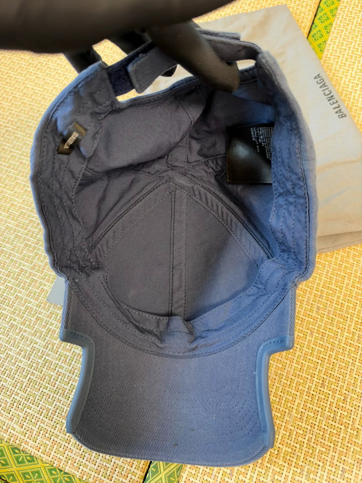 Balenciaga 3B Distressed Blue Baseball Cap