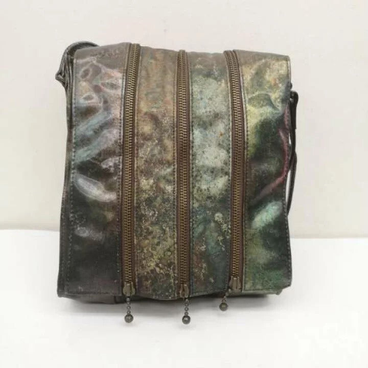 Jean Paul Gaultier Jade Beetle Zipper Deconstructed Crossbody Bag
