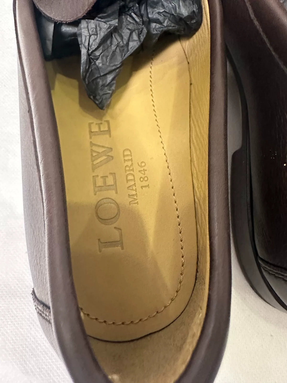 Loewe Brown Classic Slip-On Leather Loafers