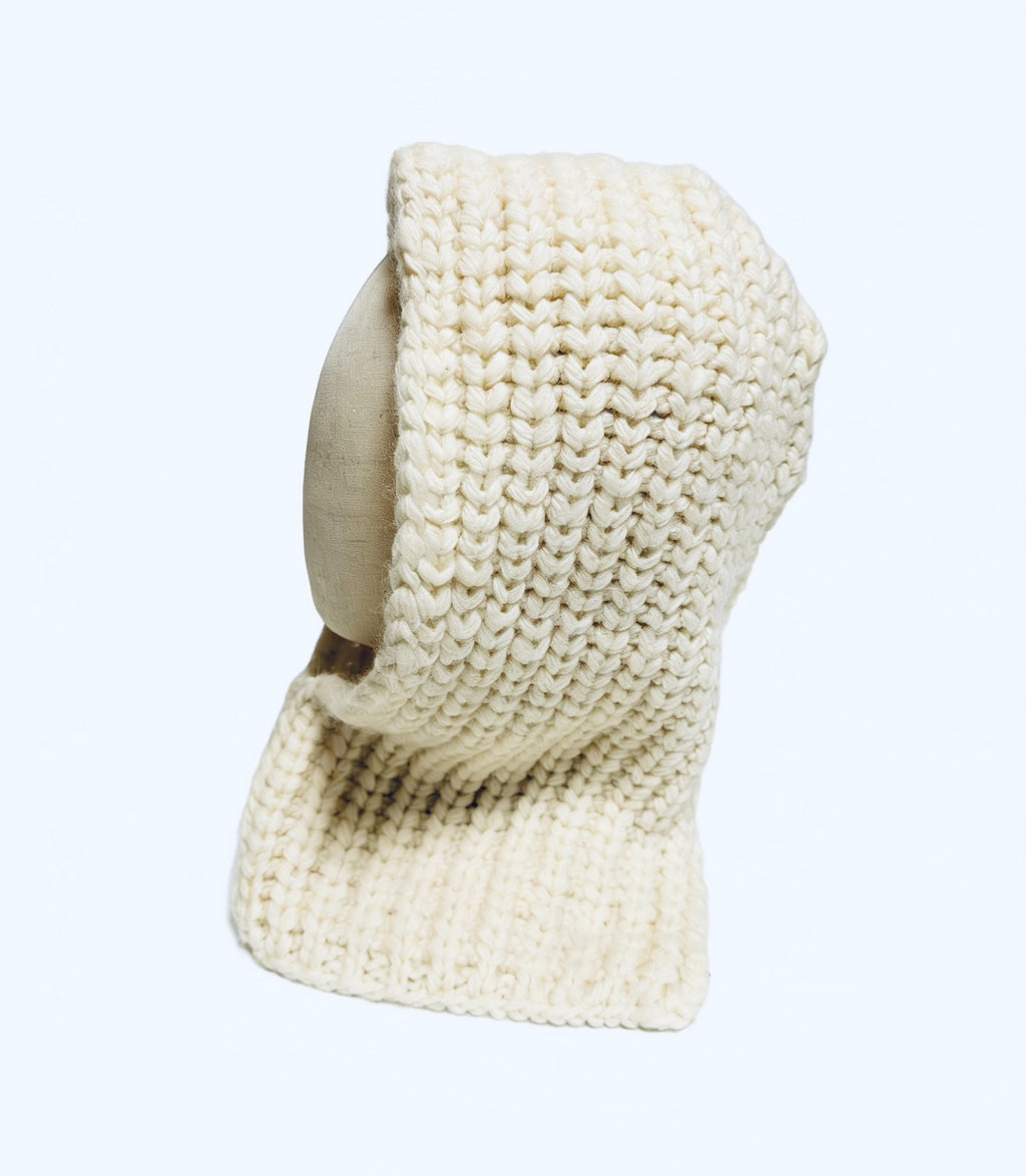 Kijima Takayuki X Clane Wool Knit Balaclava White