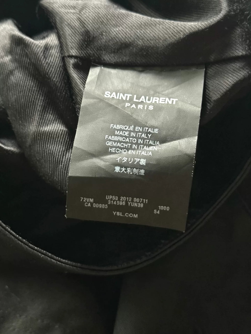 Saint Laurent Paris 13SS Hedi Slimane Black Lambskin Officer Jacket by Hedi Slimane