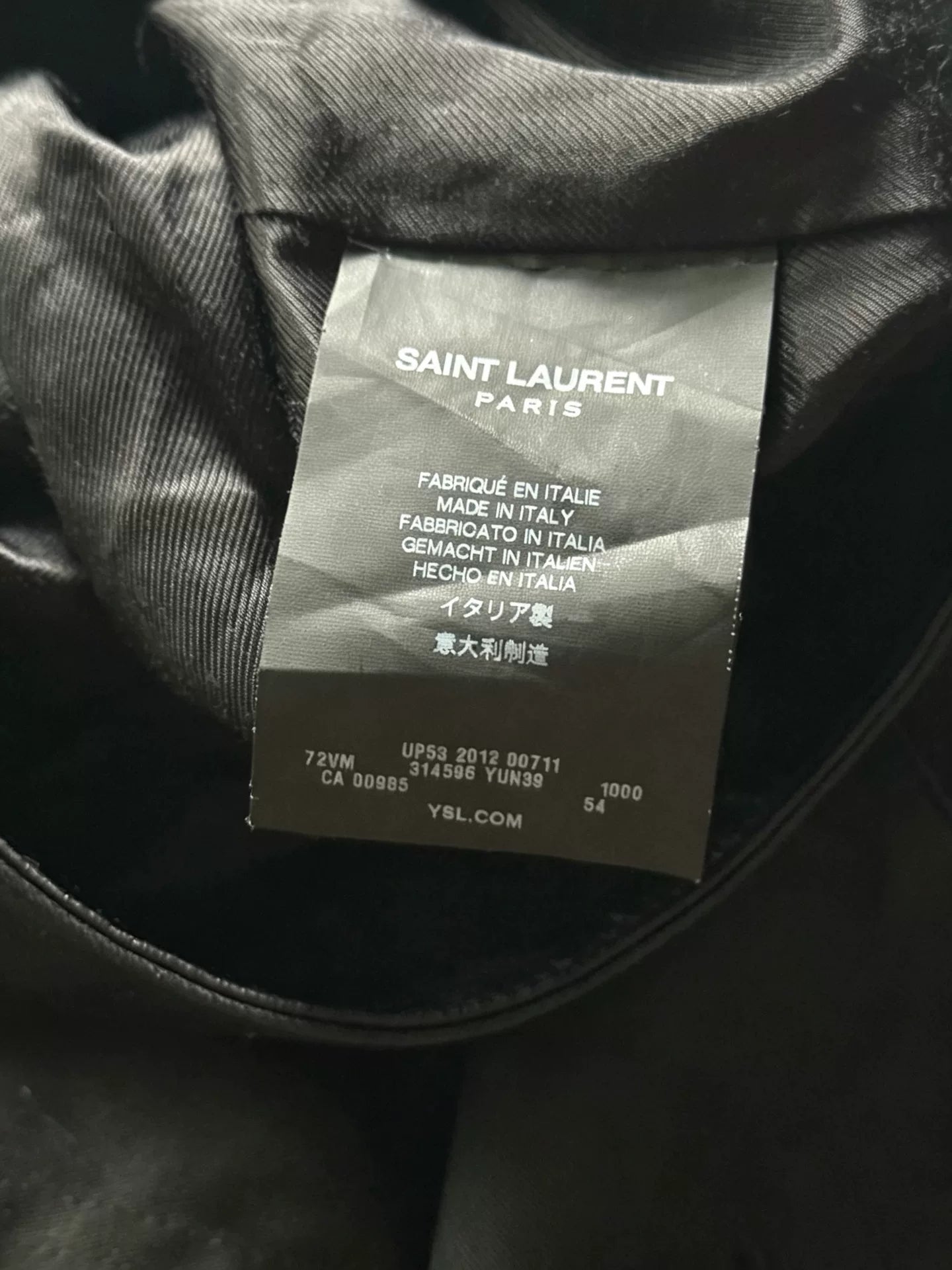 Saint Laurent Paris 13SS Hedi Slimane Black Lambskin Officer Jacket by Hedi Slimane