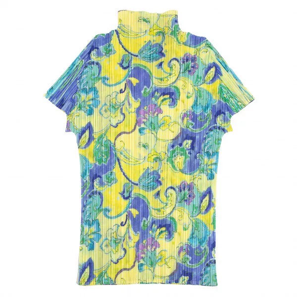 Issey Miyake Vintage Yellow Floral Pleated Top
