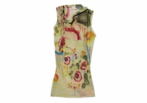 Jean Paul Gaultier Watercolor Floral Sleeveless Top