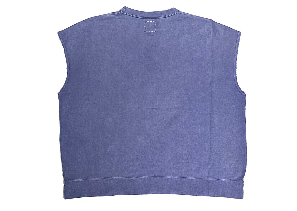visvim SS24 Blue MONDO SWEAT S/L DMGD (U.D.) Knit Vest