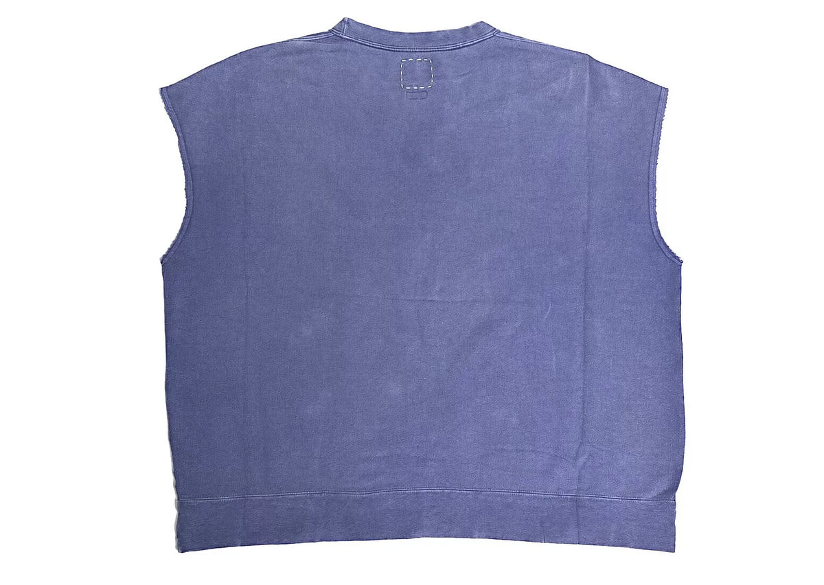visvim SS24 Blue MONDO SWEAT S/L DMGD (U.D.) Knit Vest