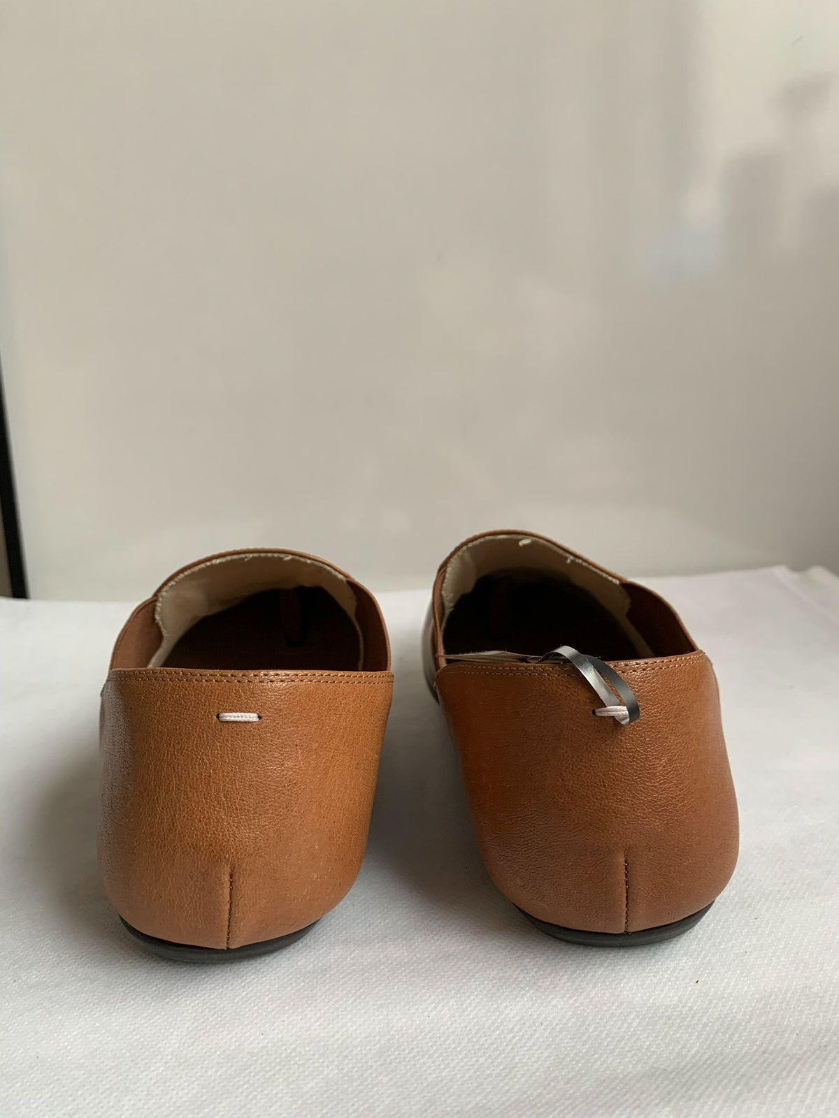 MM6 Maison Margiela Brown Tabi Leather Loafers